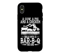A Cow A Pig And A Chicken Walk Into A Bar-b-que Grilling Case for iPhone X/XS