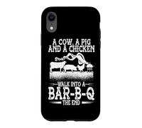A Cow A Pig And A Chicken Walk Into A Bar-b-que Grilling Case for iPhone XR