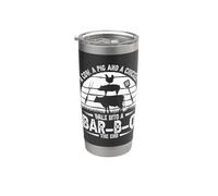 A Cow A Pig and A Chicken Walk Into A Bar-b-que Grilling Stainless Steel Insulated Tumbler