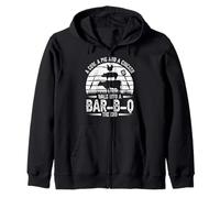 A Cow A Pig And A Chicken Walk Into A Bar-b-que Grilling Zip Hoodie