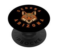 A Coyote With Indigenous Pattern Sedona Arizona Native PopSockets Adhesive PopGrip