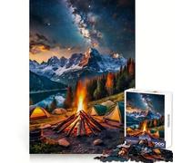 A Cozy Campfire Scene Jigsaw Puzzles for Adults1000 Pieces DownTime Game Calm Daily Fun Challenge Nice Art (38x52cm)