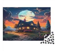 A Cozy Cottage 1000 Pieces Adult Jigsaw Puzzle Puzzles Brain Burning Adult Game Decoration Picture Child Fun Activity Jigsaw Puzzles Great Gift For All Ages 1000pcs (75x50cm)