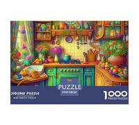 A Cozy Kitchen 1000 Pieces for Adults Jigsaw Puzzles Educational Game Challenge Toy A Cozy Room Challenge High Difficulty for Decompression And Wall Decor38x26cm/1000pcs