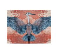 A Crane Spreading Its Wings Wooden Puzzle 500 Piece Jigsaw Puzzle for Adults Challenging Puzzle for Game Size 15"x20.4"