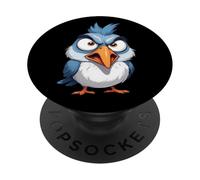 A Crazy Grumpy Bird - Funny Comic Art 1 - Fan Fun PopSockets Adhesive PopGrip