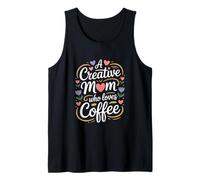 A Creative Mom Who Loves Coffee Pastel Hearts Tank Top