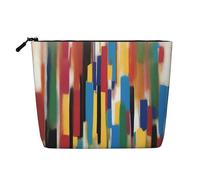 a Creative Strokes Water-Resistant Linen-Look Single-Layer Makeup Pouch with Zipperfor Your Daily or Travel Needs, Black, One Size
