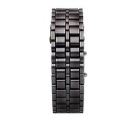 A | Creative Watch | Bracelet for Digital Display Wrist for Elegant Metal Water Resistant for Female Male Sports Uses Advanced Technology for Pr, Black/, riferimento alla descrizione