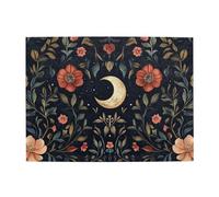 A Crescent Moon Flower Bed Wooden Puzzle 500 Piece Jigsaw Puzzle for Adults Challenging Puzzle for Game Size 15"x20.4"