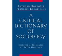 A Critical Dictionary of Sociology
