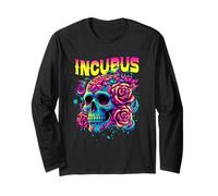 A Crow Left Skull Morning and Flower Incubus View Halloween Long Sleeve T-Shirt