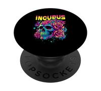 A Crow Left Skull Morning And Flower Incubus View Halloween PopSockets Adhesive PopGrip