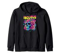 A Crow Left Skull Morning And Flower Incubus View Halloween Zip Hoodie