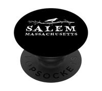 A Crow On Tree Branch Vintage Salem Massachusetts Souvenir PopSockets Adhesive PopGrip
