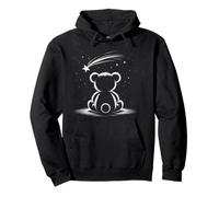 A cub looking at a shooting star Pullover Hoodie