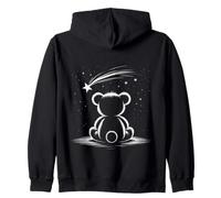 A cub looking at a shooting star Zip Hoodie