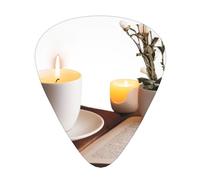 A cup of warm tea Printed pick set - 12 pieces, thin, medium and thick guitar picks, suitable for guitar, bass, electric guitar and ukulele