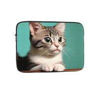 A curious cat 10 inch Print Laptop Case, Business/Office Commuter Laptop Case