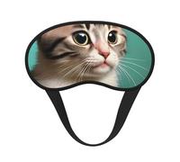 A Curious cat Blackout Sleep Mask for Comfort Soft Indoor Outdoor Camping Travel Shift Change