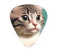 A curious cat Guitar Picks 12 Pack Assorted Thickness-0.46mm 0.71mm 0.96mm Medium Thin Heavy Celluloid Style Picks for Acoustic Electric Guitar Ukulele