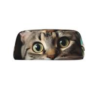 A Curious cat Makeup Bag for Women Men Travel Toiletry Bag Aesthetic Purse Pouch Large Pencil Case