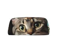 A Curious cat Makeup Bag for Women Men Travel Toiletry Bag Aesthetic Purse Pouch Large Pencil Case