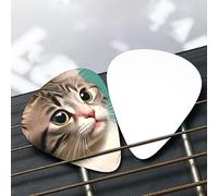 A curious cat Patterned guitar pick set - (thin/medium/thick), widely compatible with all kinds of stringed instruments,