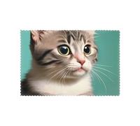 A Curious Cat Placemats Set Of 6, Heat Resistant, #Non-Slip, 12 X 18 Inch, Kitchen Table Placemats.