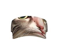 A Curious Catsunhat, Adjustable Hollow Cap, Breathable, Uv Protection, &Suitable for Men and Women. Black