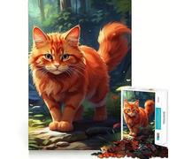 A Curious Feline Teenagers 1000 Piece Jigsaw Puzzle Brain Teaser Bright Print Family Pastime Xmas Present (50x75cm)