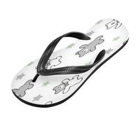 A Cute and Funny Grey Teddy Bear rubber reef flip flops essential women flip for beach (prop1)