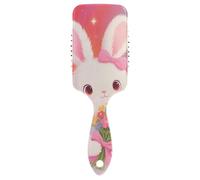 A Cute Cartoon White Rabbit cute brush for long hair women Designed scalp massager for short hair with Ergonomic handle cepillo para cabello rizado