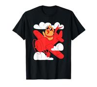 A Cute Chick is Flying Plane. Chicken Pilot T-Shirt