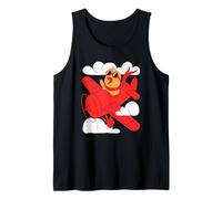 A Cute Chick is Flying Plane. Chicken Pilot Tank Top