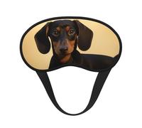A Cute Dachshund Sleep Mask for Side Sleeper Soft Breathable Sleeping Eye Mask Blackout Silk Eye Sleep Shade Cover with Elastic Strap Night Blindfold for Women Men Travel Nap