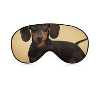 A Cute Dachshund Sleep Mask, Ultra Soft Eye Mask for Sleeping with Adjustable Strap, Comfortable Lightweight Blindfold Eyeshade, Total Blackout Eye Cover for Night Sleep Travel Office Nap