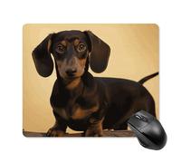 A Cute Dachshund Square Mouse Pad Portable Computer Mousepad with Non-Slip Rubber Base 18 * 22cm Ultra-Thin Gaming Mouse Mat for Computer Laptop Office Desk Accessories