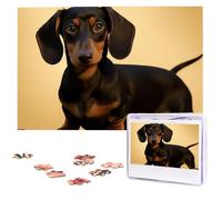 A Cute Dachshund Wooden Puzzles 1000 Pieces Personalized Jigsaw Puzzle For Adults Interesting Custom Photo Puzzles Gift For Holiday Birthday Wedding Anniversay