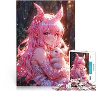 A Cute Demon Girl1000 teenager Pieces Jigsaw Puzzle Stress Reliever Difficult Challenge is ideal as gifts for the whole family 38x26cm