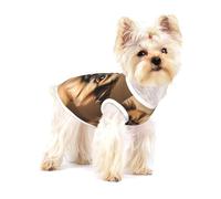 A Cute Dog Painting Print Pet Clothes for Small Dogs and Cats - Soft Cotton Dog Pajamas, Cat Outfit, for Chihuahuas, Dachshund Clothes, Puppy Clothes Medium