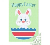 A Cute Easter Bunny 1000-Piece Puzzle for Adults, 52x38cm/1000pcs, Clean White Cardboard for Sorting; Made for Unhurried Hands-on Leisure