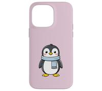 A cute Penguin with a blue Scarf on the Ice Case for iPhone 14 Pro Max