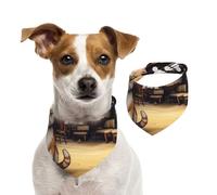 A Cute Steampunk Tabby cat Pet Scarf Dog Bandanas Spring Summer Soft Cotton Puppy Scarfs Adjustable Accessories for Small Medium Large Girl Boy Pup Small