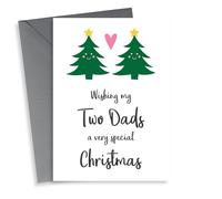 A cute two Dads fathers Christmas card from the kids, for same sex parents