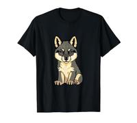 A Cute Wolf cub Value Graphic T-Shirt, Men, Black, XL