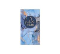 A&D 2026 Diary Slim Size Week to View 2026 Diaries Full Year Slim/Pocket/A5 (Slim Blue Marble)