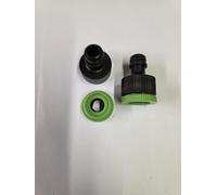 A&D 2in1 Hose Tap Connector, 3/4 inch and 1/2 inch Plastic Garden Threaded Faucet Adapter, 2 Pack (AD121)