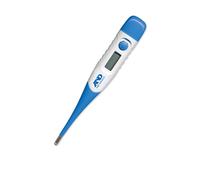 A&D Medical Digital Flex Tip Thermometer - Flexible, Fast and Accurate Reading - White/Blue, UT-113