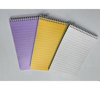 A&D Neon Colours Spiral Style Lined NotePads, 6"x 4", Pack of 3